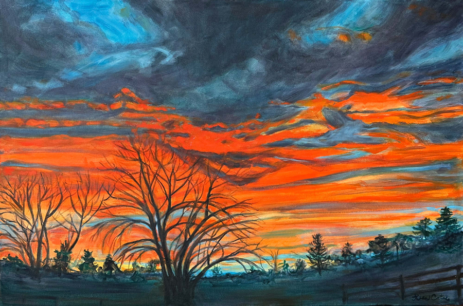 Dramatic Winte Sunset