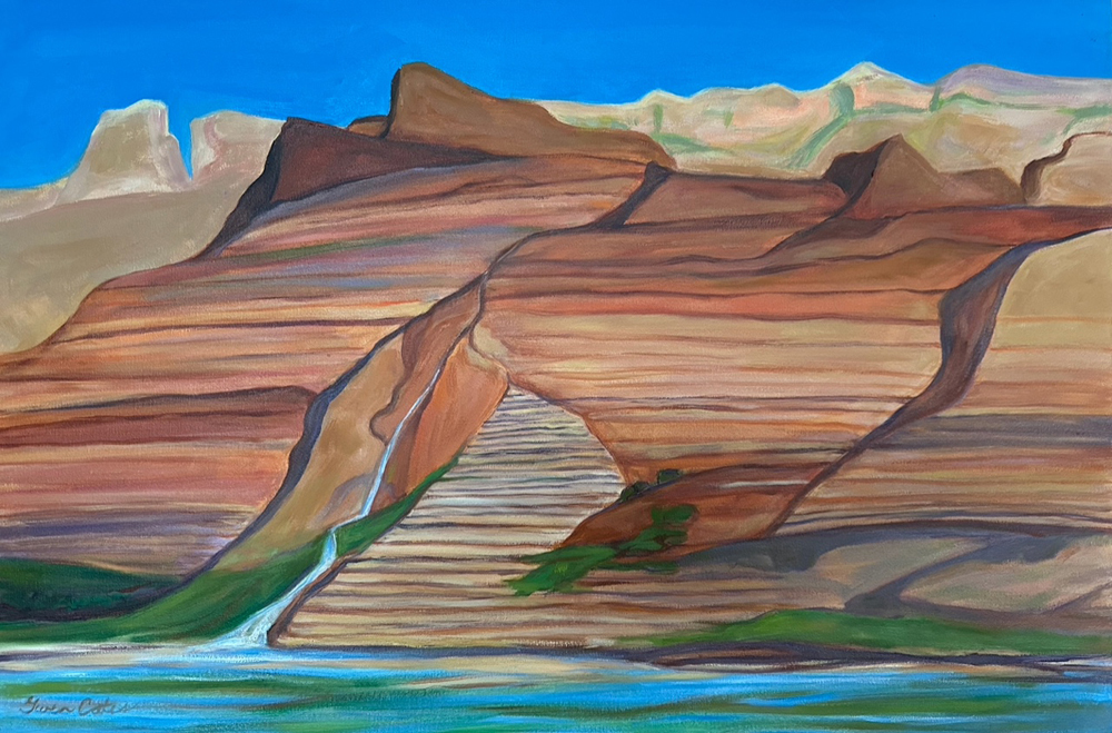 Green River Beach with Canyon Walls, Grand Canyon Series