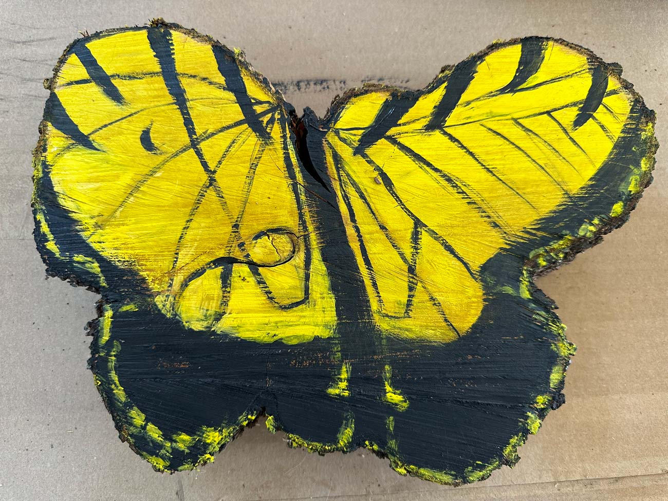 #4 Side 1, Yellow Monarch Butterfly