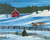 Red Barn in the Snow